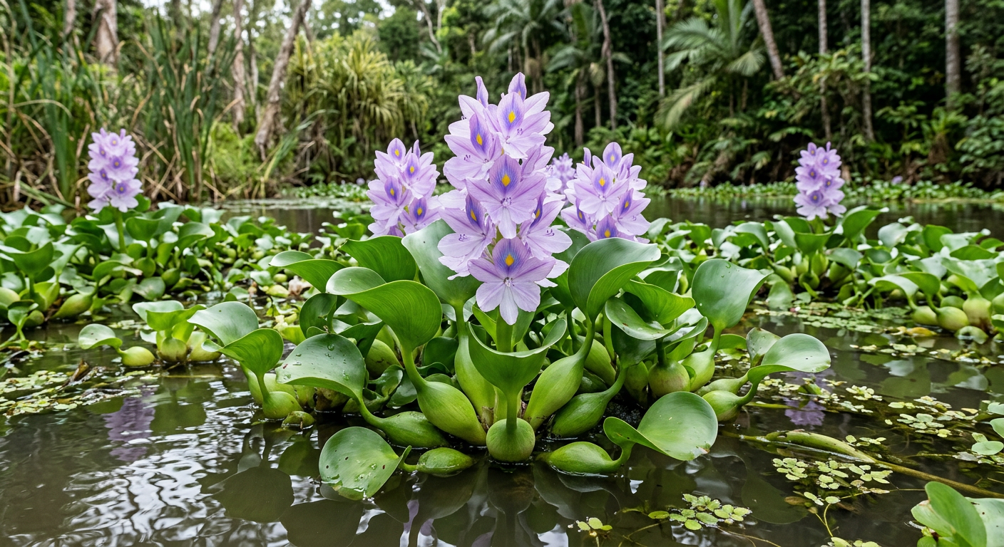 Water Hyacinth (Eichhornia crassipes) - identification photo